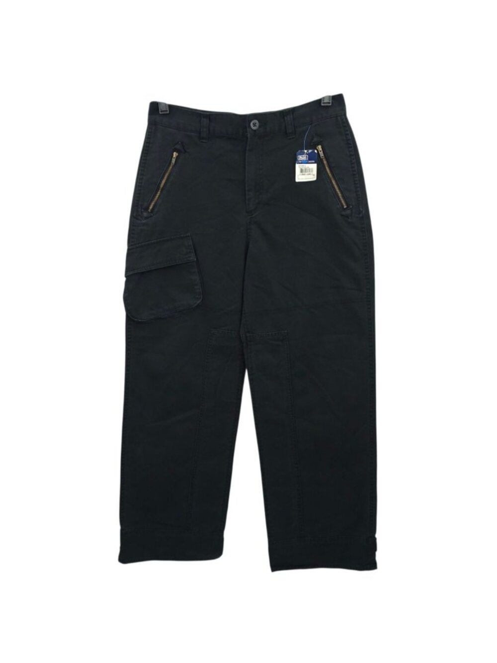 Polo Ralph Lauren Cargo Pants Youth Size 16 Utility Zipper Pockets Black NWT